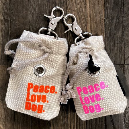poop bag peace love dog