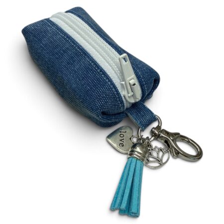 doggy-do-bag denim blue kotbeutelspender & leckerli-täschchen