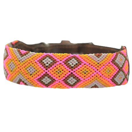 mexican hundehalsband pink