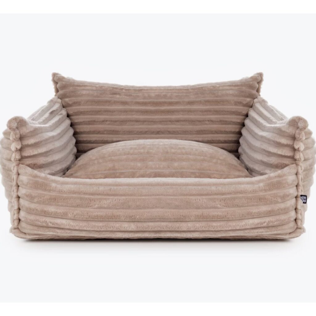 hundebett kanapoo plushcord taube