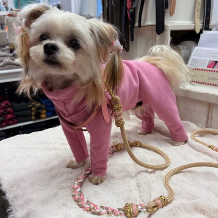 goldpaw stretch fleece jumper rose