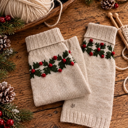 hunde cashmere holly christmas -100 % italienischer cashmere