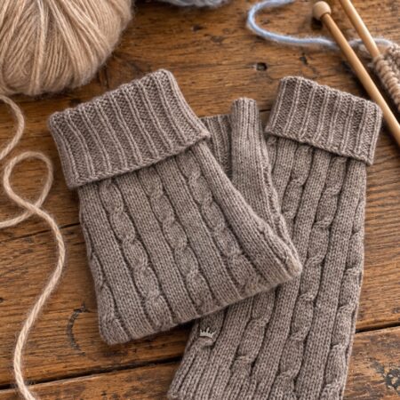 hunde cashmere zopfmuster beige – 100 % italienischer cashmere