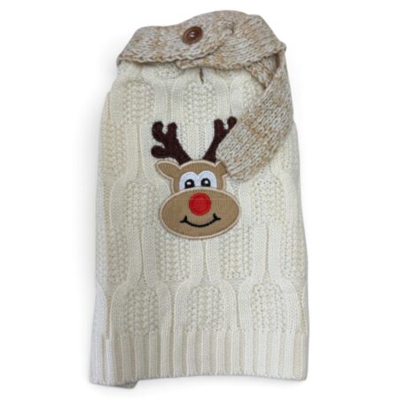 reindeer with scarf sweater – der süsse weihnachtslook für deinen liebling