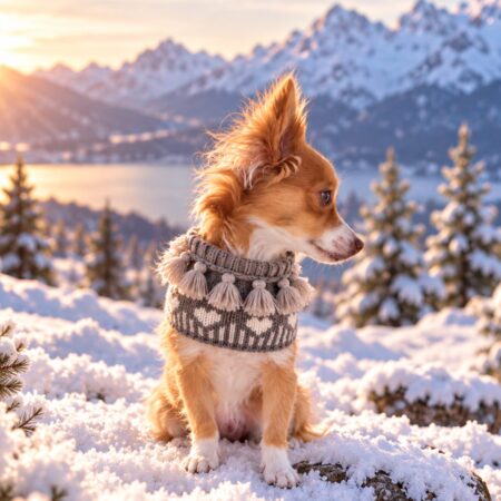 hunde cashmere loop beige mit herzen und pompon.jpg